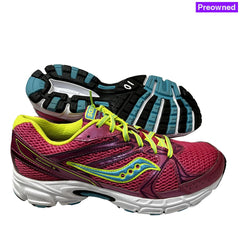 Womens Saucony Grid Cohesion 6 - Pink/Blue- Running Shoe Wide Width Preowned 10W / Pink/Blue-18