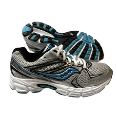 Saucony Womens Grid Cohesion 6 -Silver/ Lt. Blue- Running Shoe -Preowned Athletic