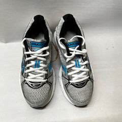 Saucony Womens Grid Cohesion 6 -Silver/ Lt. Blue- Running Shoe -Preowned Athletic