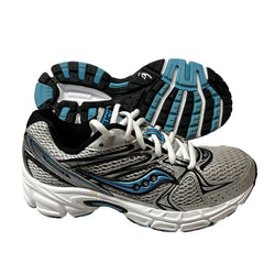 Saucony Womens Grid Cohesion 6 -Silver/ Lt. Blue- Running Shoe -Preowned Athletic