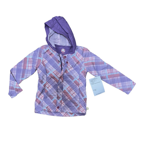 Children's Crocs Windwear Hooded Nylon Jacket - Size 5  Dahlia Plaid