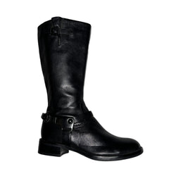 ECCO Women's "Hobart" Harness Riding Boot  EU 35 Black Leather