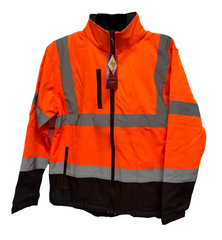 Men's SafeGuard High-Visibility Weatherproof Hooded Jacket #208 Available in 3 Colors