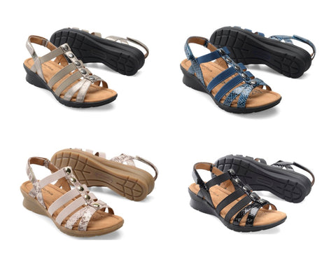 COMFORTIVA Women's •Kalista• Wedge Sandal - Available in Medium and Wide Width