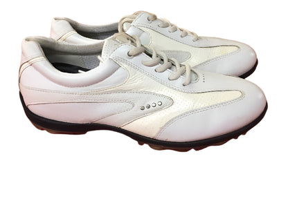 Womens ECCO Golf shoes 39EU White/Beige Hydromax Leather