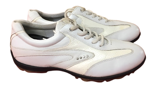 Womens ECCO Golf shoes 39EU White/Beige Hydromax Leather