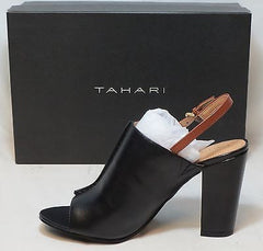 TAHARI Women's Mimi Sandal -Black/Whiskey Leather- US 8M - ShooDog.com