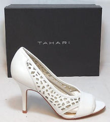 TAHARI Women's Liquorice Pumps - White/Clear - Multi SZ - NIB - MSRP $99 - ShooDog.com