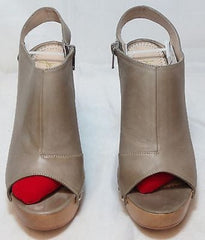 JEAN-MICHEL CAZABAT Women's Wanda Wedge - Taupe - 37M - MSRP $295 - ShooDog.com