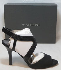 TAHARI Women's Laine High-Heeled Sandal - Black - Sz 8,8.5 - NIB - MSRP $98 - ShooDog.com