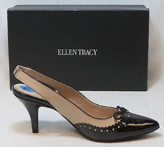 ELLEN TRACY Women's Bindy Slingbacks - Sand/Black - Sz 7-9 NIB - MSRP $109 - ShooDog.com