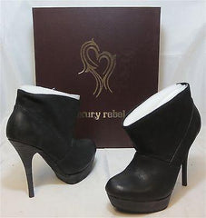 LUXURY REBEL Women's •Rita• Slouch Throat Bootie -Black- - ShooDog.com