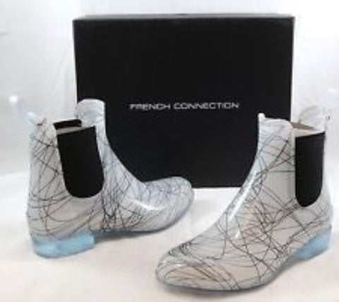 FRENCH CONNECTION Women's Nevis •White/Black• Rain Boot - ShooDog.com