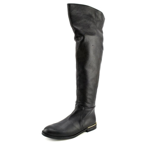 Carmen Marc Valvo Women's 'Drina'  •Black Leather • Over the Knee Boots - ShooDog.com