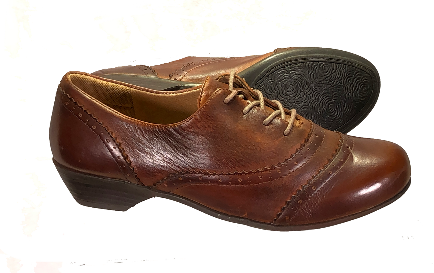 COMFORTIVA Women's •Reddell•  Brogue Oxford 10M Brown Multi Leather