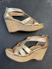 Sofft Womens Mena Caged Wedge Sandal - Preowned Sandals & Flip Flops