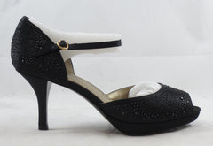 ADRIENNE VITTADINI Women's Potomac Pump - Black Satin - MSRP $99 - ShooDog.com