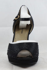 ADRIENNE VITTADINI Women's Potomac Pump - Black Satin - MSRP $99 - ShooDog.com