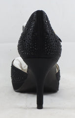 ADRIENNE VITTADINI Women's Potomac Pump - Black Satin - MSRP $99 - ShooDog.com