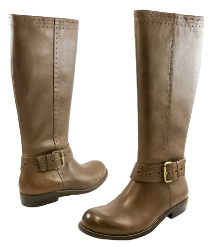 ADRIENNE VITTADINI Women's Alaine Boot - Taupe Burnished Nubuck 6M