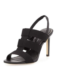 ELIE TAHARI  Womens Ithaca •Black• High Heel Stretch Caged Sandals - ShooDog.com