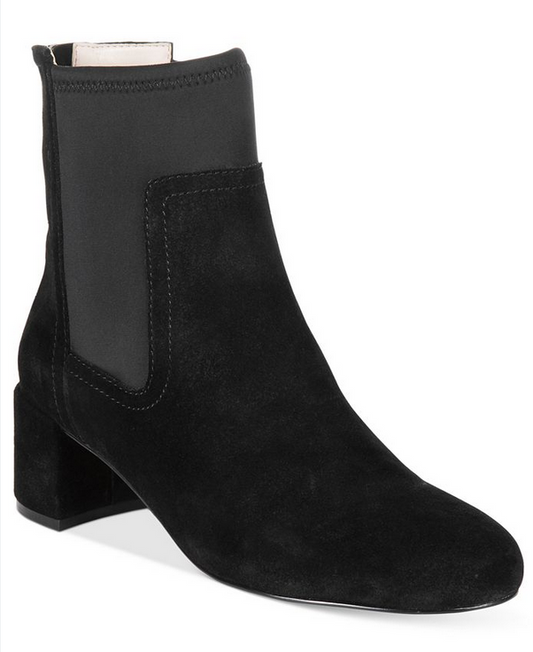 TARYN ROSE Women's •Louise•Suede Block-heel Bootie- Size 6M