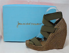 JEAN-MICHEL CAZABAT Women's Zesta Wedge - Khaki - Multi SZ NIB - MSRP $295! - ShooDog.com