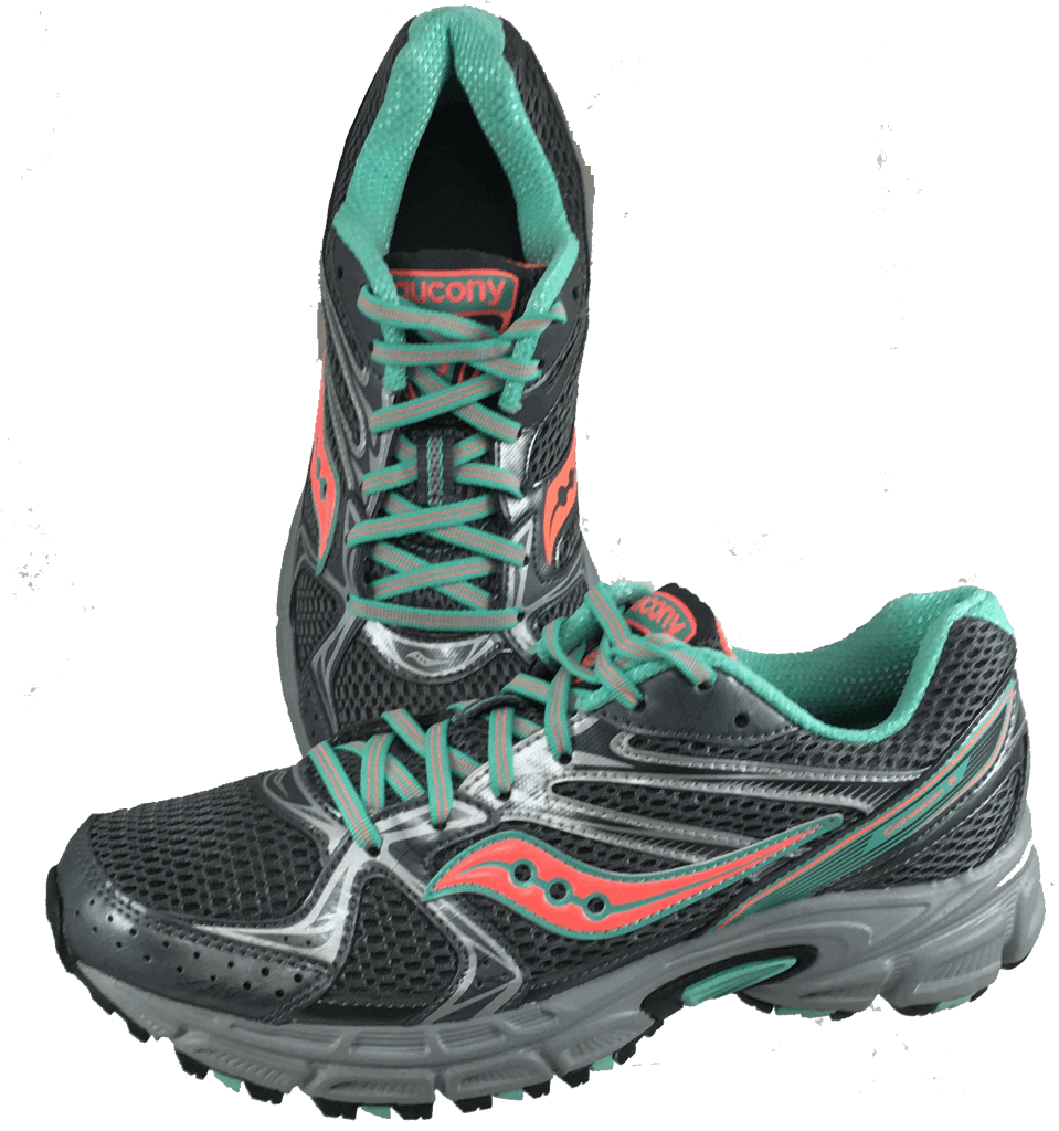 SAUCONY Women's Grid Cohesion TR6 -Grey/Coral- Running Shoe •Wide Width• - ShooDog.com