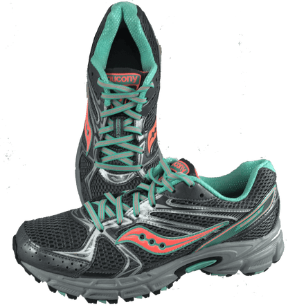 SAUCONY Women's Grid Cohesion TR6 -Grey/Coral- Running Shoe •Wide Width• - ShooDog.com
